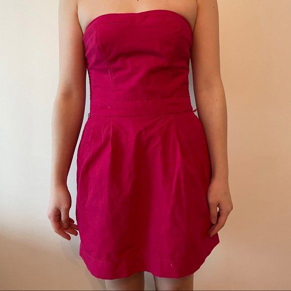 Abercrombie Pink Strapless Dress M-Good Condition - Picture 1 of 3